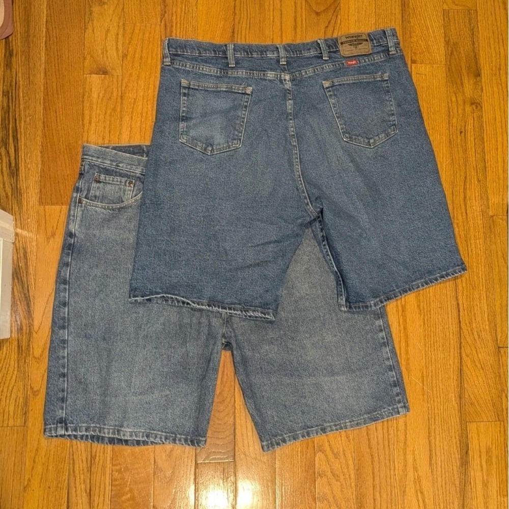 Y2K Baggy Jorts Bundle Mens 44 46 Wrangler Relaxed Fit Denim Shorts